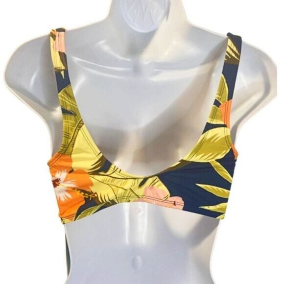 Beach‎ Betty By Miracle Brands Slimming Control Navy Tie Front Floral Bikini - Picture 5 of 7